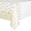 Unique Party 42353 - Pastel Baby Shower Plastic Tablecloth, 7ft x 4.5ft