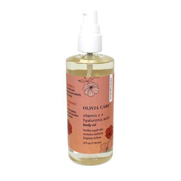 Olivia Care Body Oil Vitamin C Hyaluronic Acid Brightens Firm Firming New No Lid