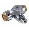 SharkBite 24983 Tee Stop Valve Push-to-Connect x Push-to-Connect x Compression