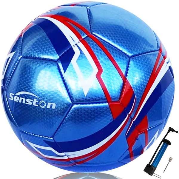 Senston Soccer Ball Size 5 for Kids and Adult Training Ball Official Match Football Balls with Pump