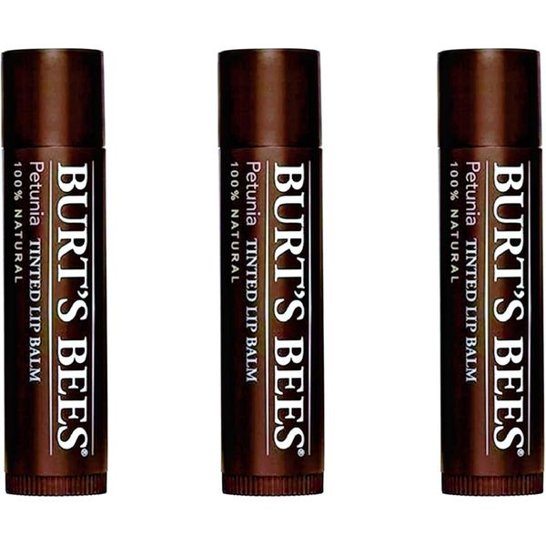 3 Pack- Burt’s Bees Petunia Lip Balm, 0.15 Oz Each
