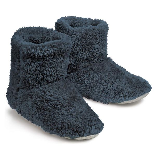 Rilobi Room Shoes, Slippers, Winter, Fluffy, Room Boots, Warm Slippers, Non-Slip, Quiet, Washable, Unisex, bule