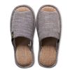 Strong Slippers, Summer, Washable, Linen Blend Insole, Solid Color, 1 Pair, charcoal gray
