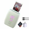 Fujifilm INSTAX MINI Link 3 Smartphone Printer (Sage Green) Bundle with Microfiber Cleaning Cloth + USB Type C + USB Charging Adapter