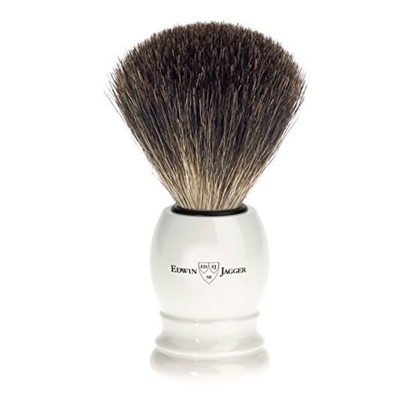 Edwin Jagger 81P27 Imitation Ivory Shaving Brush (Pure Badger)