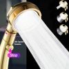 RV Shower Head 3 Modes On Off Switch Camper Water Saving & High Pressure Gold
