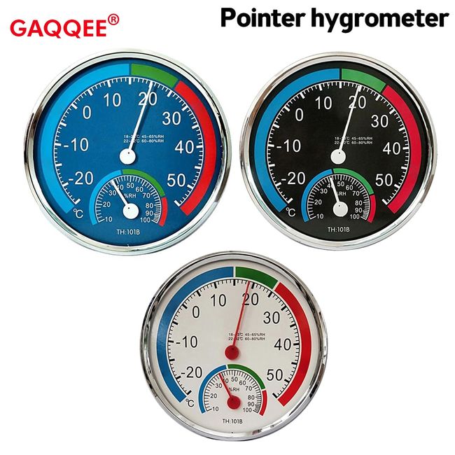 Humidity Meter For Home Double Pointer Hygrometer Outdoor Thermometer With  Hook On The Back Indoor Outdoor