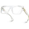 Chunky Square Blue Light Blocking Glasses Crystal Clear Frame Eyeglasses