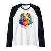Dripping Paint Art Shetland Sheepdog Sheltie Raglan