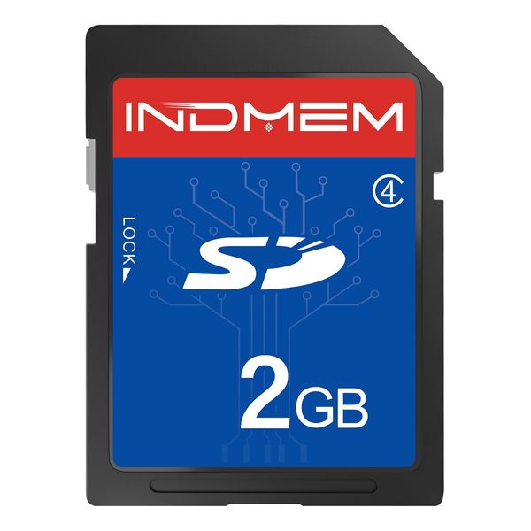 INDMEM SD Card 2GB Class 4 Support SLC Flash Memory Card Security Digital Card (2GB)