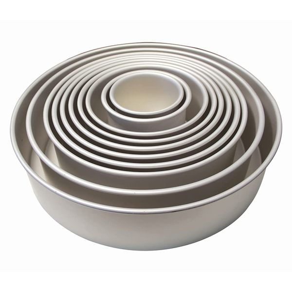 PME Anodised Aluminium Seamless Cake Tin - Round 15" x 4" Deep