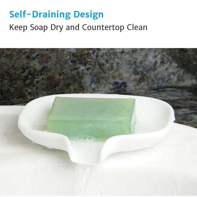 3 PCS Soap Dish, Self Draining Waterfall Bar Soap Holder, Soap Saver for  Keep Soap Dry