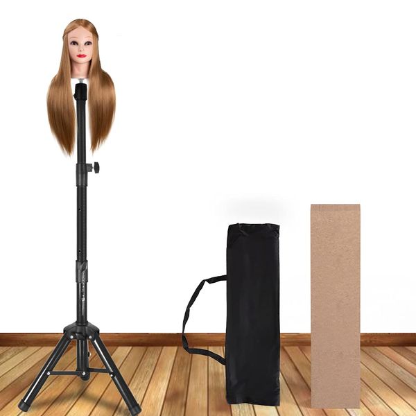 55 Inch Heavy Duty Wig Stand - Alileader Wig Stand Tripod Wig Head Stand for Styling Pivot Point Mannequin Tripod Maniquins Head Stand (Mannequin Head Not Included)