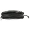 Soft Black Goat Leather Double Spectacle Glasses Case with Belt Loops - Key Ring Loop