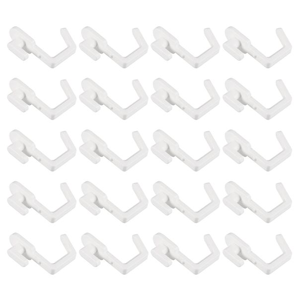 DOITOOL 20pcs Pegboard Hooks, J Hook, White Peg Board Hooks, Pegboard Wall Organizer, Storage Craft Hooks, Garage Tools Organizer