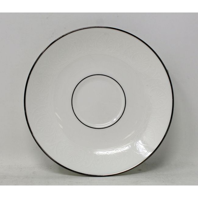 Lenox Bone China Hannah Platinum White Saucer 1 Count