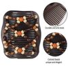 Dadabig 7 PCS Beaded Hair Combs, Stretchy Double Hair Comb Elastic Comb Double Hair Combs Clips Hair Clip Stretchy for Women Girls Hair Accessory DIY Hair Styling Tool, 7 Styles