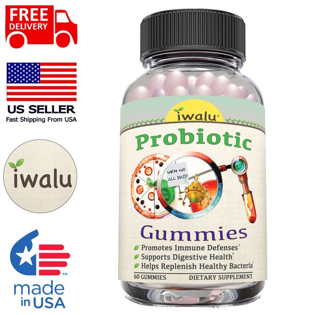 Probiotic Gummy - Daily Energy Probiotics For Digestive Health Gummies 60ct