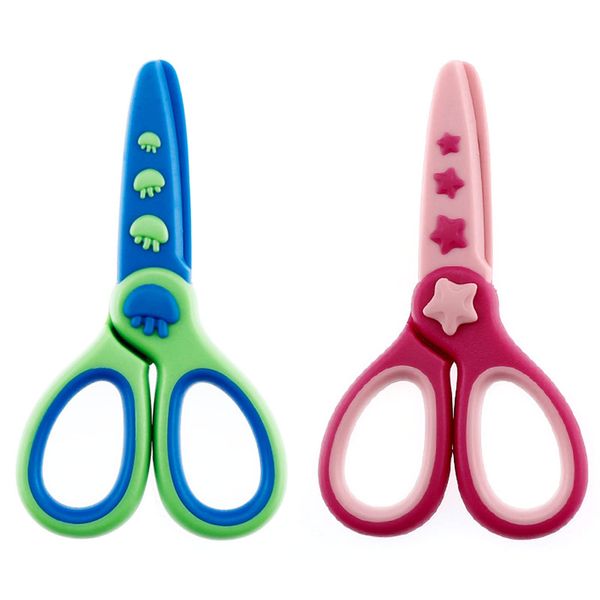 2Pcs Kids Scissors Children Safety Scissors Toddler Scissors Plastic Children Craft Scissors Paper Scissors Preschool Training Scissors Beginners Scissors for Kids Nursery DIY Arts Crafts Scrapbooking