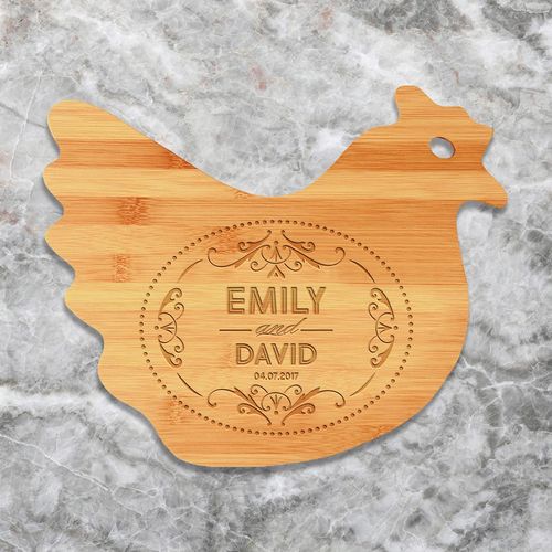 Custom Wedding Cutting Board, Bamboo Hen Shaped Cutting Board, Custom Wedding Presents, Bamboo Fish Shaped Cutting Board, Organic Bamboo Cutting Boards, Exquisite Craftsmanship Charcuterie Boards Set