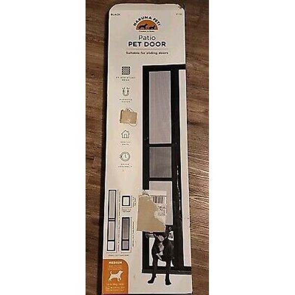 Patio Pet Door Screen Insert Panel for Sliding Doors, Fits Door Track To 42 Ibs