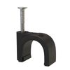 Round Cable Clips 12mm - Pack of 100 (Black)
