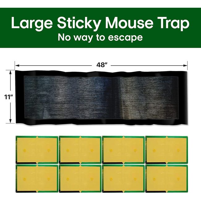 ELEGENZO Sticky Mouse Trap Mouse Traps Indoor for Home Rat Traps That Work  fo