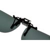 ClipFlipz Rectangular Polarised Small/Smoke Clip On Flip Up Sunglasses, Grey, S