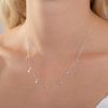 jewellerybox Sterling Silver Multi Star Drop Necklace