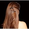 Revlon Rubberized Double Grip Black Hair Clips, 6 Count