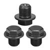sourcing map Outer Hex Head Socket Pipe Fitting Plug M12x1.25 Male Thread Carbon Steel 3Pcs for Terminate Pipe Ends