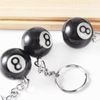 8 Ball Black Pool Ball Keyring Keychain