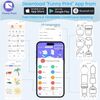 Mini Printer, Sticker Printer with 10 Rolls Sticker Paper, Bluetooth Thermal Printer Compatible with iOS & Android, Mini Pocket Printer Portable and Inkless for Study Notes, Pictures, DIY, Label