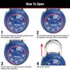 Master Lock 1530T Locker Lock Padlock, Assorted Colors, 2 Pack Combination Alike