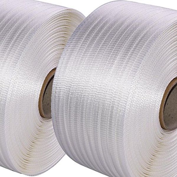 BigLe Umreifungsband gewebt HD 2 x Umreifungsband Textil 25 mm - 400 lfm/Rolle