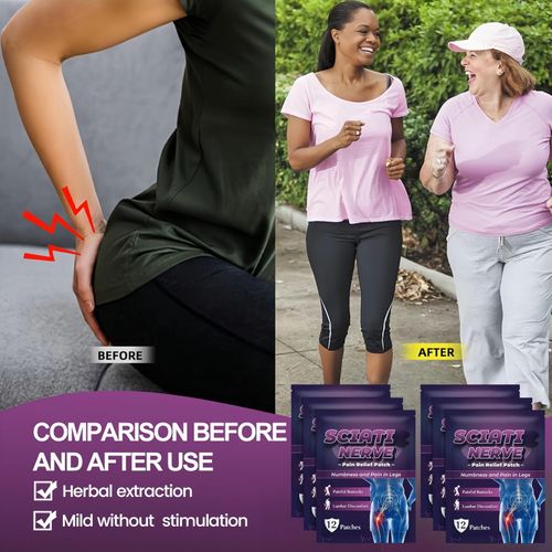 36Pcs Sci/atica Pain Relief Patches,Herbal Patches for Sci/atic Nerve,Sci/atica Relief Patches,Back Pain Relief Products,Sheets Sci/atica Patch,Sheets Pain Reducing Patch,Sci/atica Pain Relief Product