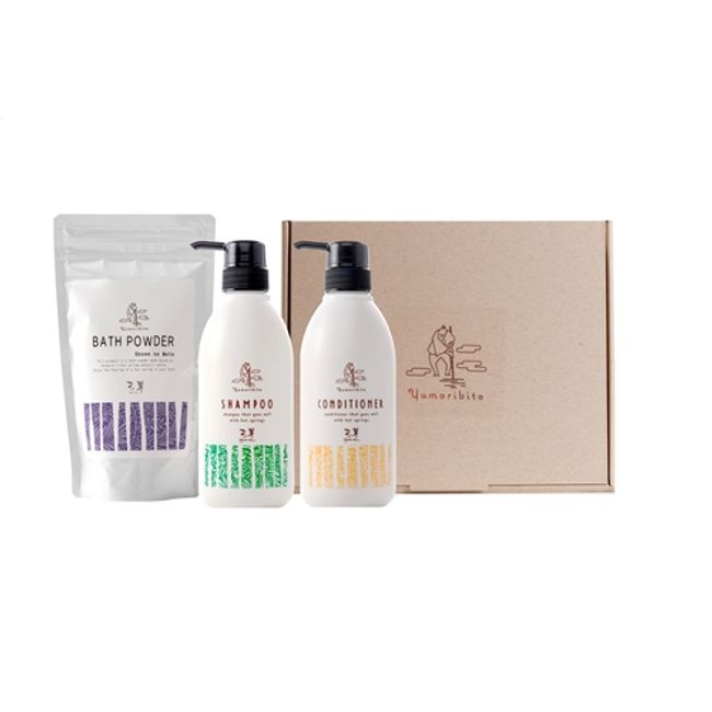 [Hometown tax] Yumoribito | Yumoribito Organic shampoo, organic conditioner, organic body soap 3-piece set D011 / Tamasui Higashiizu Town, Shizuoka Prefecture