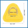 A ABSOPRO 4pcs Kayak D Ring Patch PVC Stainless Steel Triangle Shape Yellow Item Replacement