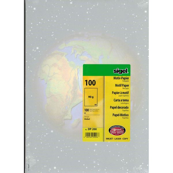Sigel Design Paper - Global - DP200 - 90gm, A4, 100 sheets