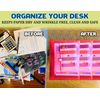 JMS we create smile (Pack of 10) A5 Translucent Red Colour Document Stud Wallets - Plastic Carry Popper Folder Wallets with Button