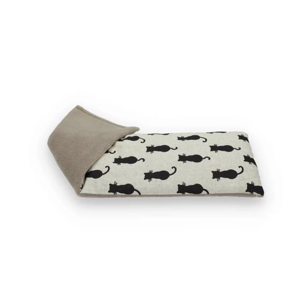 Soothing Microwavable Lavender Wheat Bag - Black Sitting Cats