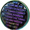 2 Year AA Medallion Reflex Rainbow Plated Black Sobriety Chip II
