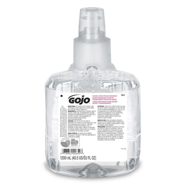 GOJO® Clear & Mild Foam Handwash, 1200 mL