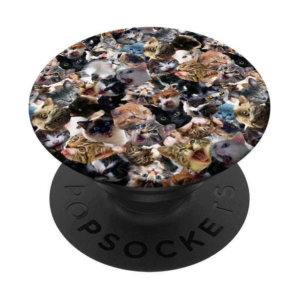 Cats Face Funny Cat Collage PopSockets Swappable PopGrip