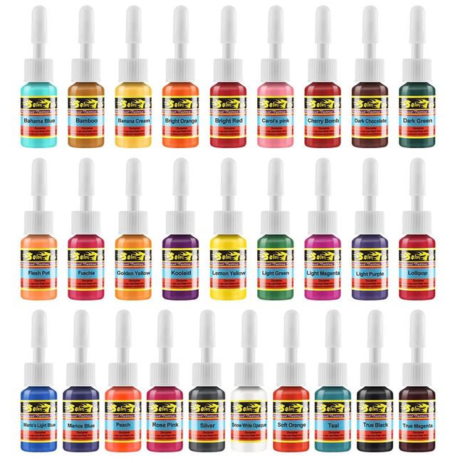 7 Basic Colors Tattoo Ink Set Pigment Kit (15ml) Professional Tattoo Supply