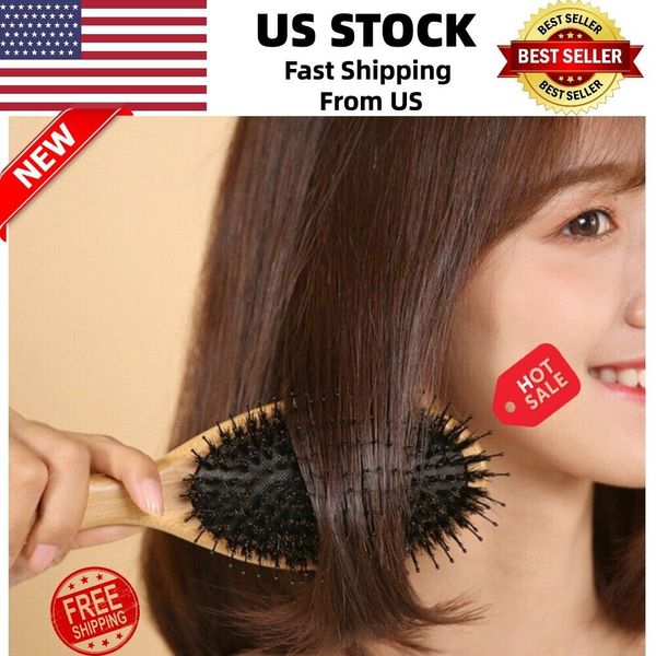 Premium Boar Bristle Hair Brush for Thick Hair Hairbrush for All Hair Types