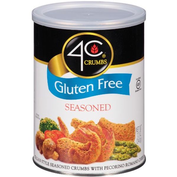 4C Premium Gluten Free Bread Crumbs, Seasoned, Gluten-Free Flavorful Crispy Crunchy, Value Pack (Gluten Free - Seasoned, 12 Ounce (Pack of 1))