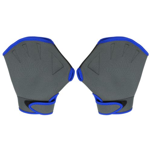 PATIKIL Webbed Swim Gloves, Unisex Swimming Resistance Training Gloves Webbed Paddle Aquatic Gloves for Swimming and Diving, L, Black Blue