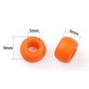 100pcs Orange Plastic Cord Lock 9MM Toggle Cord Stopper Round Bead for Clothes Elastic Drawstring