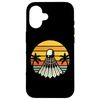 iPhone 16 Retro Sunset Shuttlecock Badminton Player Case